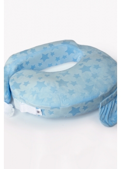 Подушка для кормления Loona эргономичная, Stars 3D голубой