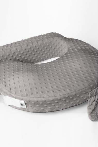 Подушка для кормления грудью Loona эргономичная, Bubbles серый